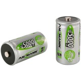 Ansmann Blister 2 X Akku NiMH Mono/D 5000 mAh D / HR20 Níquel-metal hidruro (NiMH), Batería plateado, D / HR20, Níquel-metal hidruro (NiMH), 1,2 V, 5000 mAh