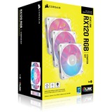 Corsair Corsair iCUE RX120 RGB Triple Kit wh, Ventilador blanco