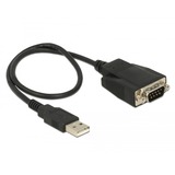 DeLOCK 62958 tarjeta y adaptador de interfaz De serie negro, USB tipo A, De serie, RS-232, Negro, 0,45 m, FTDI FT232RL