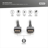 Digitus Cable de conexión DisplayPort 1.4 Premium, UHD 8K negro/Gris