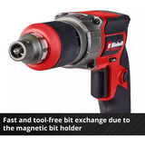 EINHELL Atornillador profesional para placas de yeso a batería TP-DY 18 Li BL - Solo, 18 Voltios, Destornillador rojo/Negro