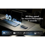 ICY BOX Carcasa SSD M.2 NVMe IB-1980M-80G, Caja de unidades negro