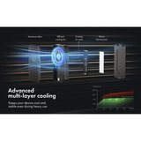 ICY BOX Carcasa SSD M.2 NVMe IB-1980M-80G, Caja de unidades negro