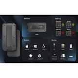 ICY BOX Carcasa SSD M.2 NVMe IB-1980M-80G, Caja de unidades negro