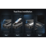 ICY BOX Carcasa SSD M.2 NVMe IB-1980M-80G, Caja de unidades negro