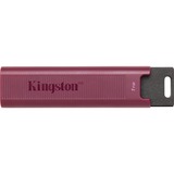 Kingston DataTraveler 1TB Max Type-A 1000R/900W USB 3.2 Gen 2, Lápiz USB Burdeos, 1 TB, USB tipo A, 3.2 Gen 2 (3.1 Gen 2), 1000 MB/s, Deslizar, Rojo