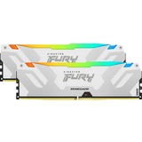 Kingston FURY FURY 32GB 6400MT/s DDR5 CL32 DIMM (Kit de 2) Renegade RGB Blanco XMP, Memoria RAM blanco, 32 GB, 2 x 16 GB, DDR5, 288-pin DIMM
