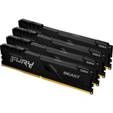 Kingston FURY FURY Beast 64GB 3200MT/s DDR4 CL16 DIMM (Kit de 4) Black, Memoria RAM negro, 64 GB, 4 x 16 GB, DDR4, 288-pin DIMM