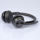 Lindy L118 Auricular de oficina inalámbrico con estación de carga, Auriculares con micrófono negro