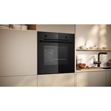 Neff BX36IB0 sets de electrodoméstico de cocina Con placa de inducción Horno eléctrico, Juego para horno negro/Acero fino, Con placa de inducción, 4 zona(s), Vidrio y cerámica, Negro, Tocar, 58,3 cm