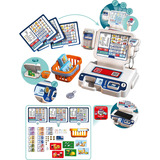 Theo Klein My Market Estación de caja de autoservicio con luz y sonido, Supermercado 