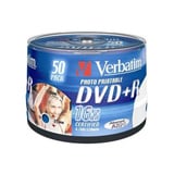 Verbatim DVD+R Wide Inkjet Printable No ID Brand 4,7 GB 50 pieza(s), DVDs vírgenes DVD+R, 120 mm, Imprimible, Eje, 50 pieza(s), 4,7 GB