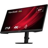 ViewSonic VG Series VG2708-4K pantalla para PC 68,6 cm (27") 3840 x 2160 Pixeles 4K Ultra HD LED Negro, Monitor LED negro (mate), 68,6 cm (27"), 3840 x 2160 Pixeles, 4K Ultra HD, LED, 4 ms, Negro
