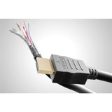 goobay Cable HDMI de alta velocidad 90° con Ethernet negro