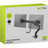 goobay Soporte doble para monitor Office, Soporte de monitor negro