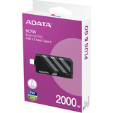 ADATA SSD Externa SC735 2 TB, Unidad de estado sólido negro/Azul