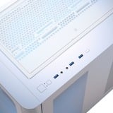 Aerocool P500C Midi Tower Blanco, Cajas de torre blanco, Midi Tower, PC, Blanco, ATX, micro ATX, Mini-ITX, SPCC, Vidrio templado, Juego