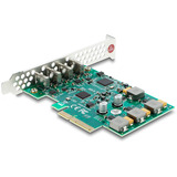 DeLOCK Tarjeta PCI-E x4 a 4 x USB-C 10 Gbps - Perfil Bajo, Controlador USB 