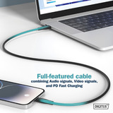 Digitus Cable de conexión de silicona USB4 Gen 3x2 USB-C > USB-C negro
