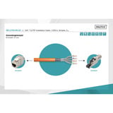 Digitus Cable de instalación profesional Cat.7 S/FTP simple, Cca naranja