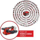 EINHELL Professional Akku-Bandschleifer TP-BS 18/457 Li BL - Solo, 18Volt, Lijadora de banda rojo/Negro