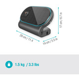 GARDENA Sistema de riego solar AquaBloom L Set, Control del riego gris/Turquesa