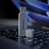 Intenso Alu Line unidad flash USB 64 GB USB tipo A 2.0 Plata, Lápiz USB plateado, 64 GB, USB tipo A, 2.0, 28 MB/s, Tapa, Plata