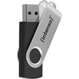 Intenso Office Line 128 GB, Lápiz USB plateado/Negro
