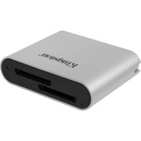 Kingston Workflow SD Reader lector de tarjeta USB 3.2 Gen 1 (3.1 Gen 1) Negro, Plata, Lector de tarjetas plateado/Negro