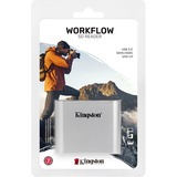 Kingston Workflow SD Reader lector de tarjeta USB 3.2 Gen 1 (3.1 Gen 1) Negro, Plata, Lector de tarjetas plateado/Negro