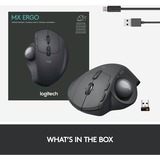 Logitech MX Ergo ratón mano derecha RF Wireless + Bluetooth Trackball 440 DPI negro, mano derecha, Trackball, RF Wireless + Bluetooth, 440 DPI, Grafito