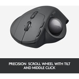 Logitech MX Ergo ratón mano derecha RF Wireless + Bluetooth Trackball 440 DPI negro, mano derecha, Trackball, RF Wireless + Bluetooth, 440 DPI, Grafito