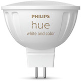 Philips Hue MR16 - Focos inteligentes, Lámpara LED Philips Hue White and Color ambiance MR16 - Focos inteligentes, Bombilla inteligente, Bluetooth/Zigbee, Blanco, LED, GU5.3, MR16