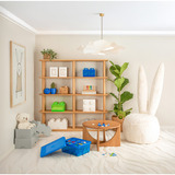 Room Copenhagen LEGO Storage Brick 4 Top Lid Glitter, Caja de depósito azul/Transparente