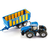 SIKU FARMER New Holland con remolque para ensilaje, Automóvil de construcción 
