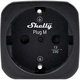 Shelly Plug M Gen3, Toma de corriente con interruptor negro