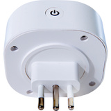 Shelly Plus Plug IT, Toma de corriente con interruptor blanco
