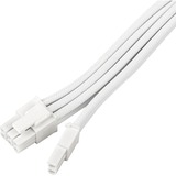 SilverStone Cable de extensión de fuente de alimentación SST-PP07E-PCI8W-V2, PCIe 8 pines (6+2), Cable alargador blanco