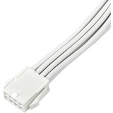 SilverStone Cable de extensión de fuente de alimentación SST-PP07E-PCI8W-V2, PCIe 8 pines (6+2), Cable alargador blanco