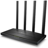 TP-Link Archer C6 router inalámbrico Ethernet rápido Doble banda (2,4 GHz / 5 GHz) Blanco negro, Wi-Fi 5 (802.11ac), Doble banda (2,4 GHz / 5 GHz), Ethernet, Blanco, Router de sobremesa