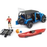 bruder Jeep Wrangler Rubicon Unlimited con kayak y figura, Automóvil de construcción 