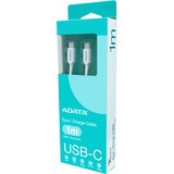 ADATA CACC-100PN-WH cable USB USB 2.0 1 m USB C 100 W Blanco blanco, 1 m, USB C, USB C, USB 2.0, Blanco