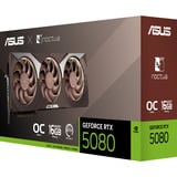 ASUS RTX5080-O16G-NOCTUA NVIDIA GeForce RTX 5080 16 GB GDDR7, Tarjeta gráfica GeForce RTX 5080, 16 GB, GDDR7, 256 bit, 7680 x 4320 Pixeles, PCI Express 5.0