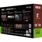 ASUS RTX5080-O16G-NOCTUA NVIDIA GeForce RTX 5080 16 GB GDDR7, Tarjeta gráfica GeForce RTX 5080, 16 GB, GDDR7, 256 bit, 7680 x 4320 Pixeles, PCI Express 5.0