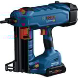 Bosch GNB 18V-40 Pistola de clavos Batería, Nagler azul/Negro, Pistola de clavos, Cargador recto, Negro, Azul, 1,3 cm, 4 cm, 96 dB
