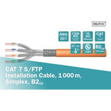 Digitus Cable de instalación profesional Cat.7 S/FTP simplex, B2ca naranja