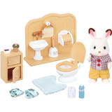 EPOCH Sylvanian Families - Set de baño hermano conejo de chocolate, Juegos de construcción 