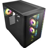 FSP M580-BA bk, Cajas de torre negro, Midi Tower, PC, Negro, ATX, micro ATX, Mini-ITX, Vidrio, SPCC, Juego