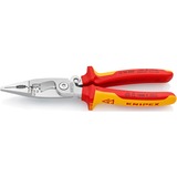 KNIPEX 13 96 200 alicate Alicates de punta fina, Pinzas Alicates de punta fina, Acero, De plástico, Rojo/naranja, 20 cm, 280 g