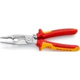 KNIPEX 13 96 200 alicate Alicates de punta fina, Pinzas Alicates de punta fina, Acero, De plástico, Rojo/naranja, 20 cm, 280 g